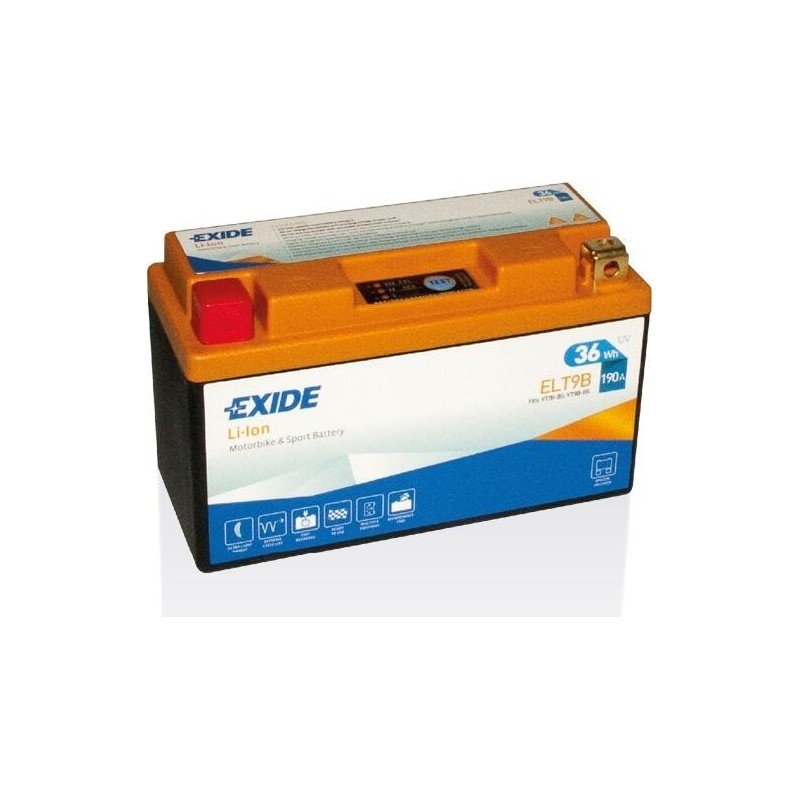 Motorradbatterie Exide ELT9B 12V 3Ah 190A - 1
