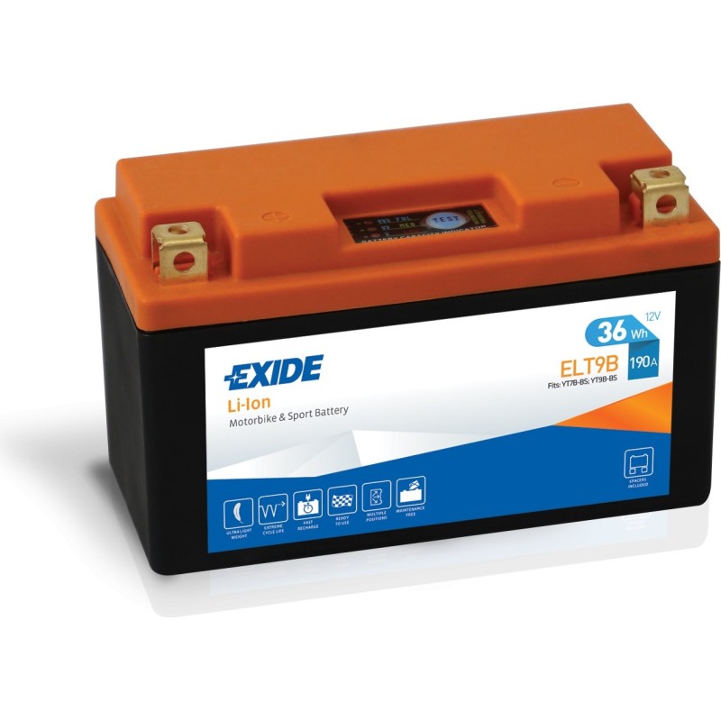 Motorcycle battery Exide ELT9B 12V 3Ah 190A - 2