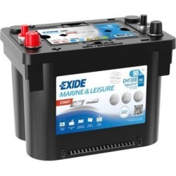 Marine battery Exide EM1000 12V 50Ah AGM - 1