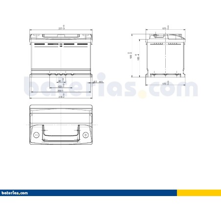 Batería náutica Exide EN750 12V 74Ah - 2