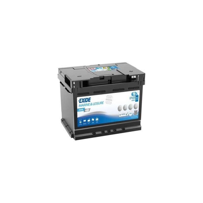 Marine battery Exide EP500 12V 60Ah AGM - 1