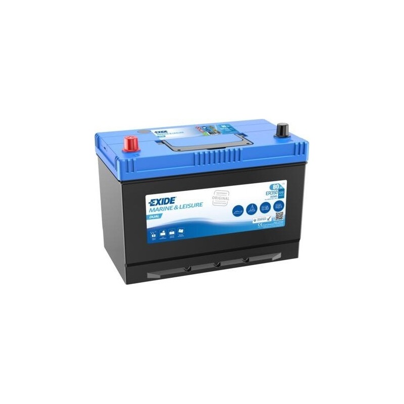 Bootsbatterie Exide ER350 12V 80Ah - 1