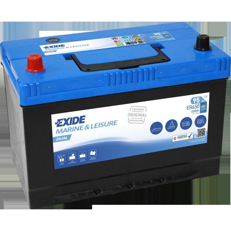 Marine battery Exide ER450 12V 95Ah - 2