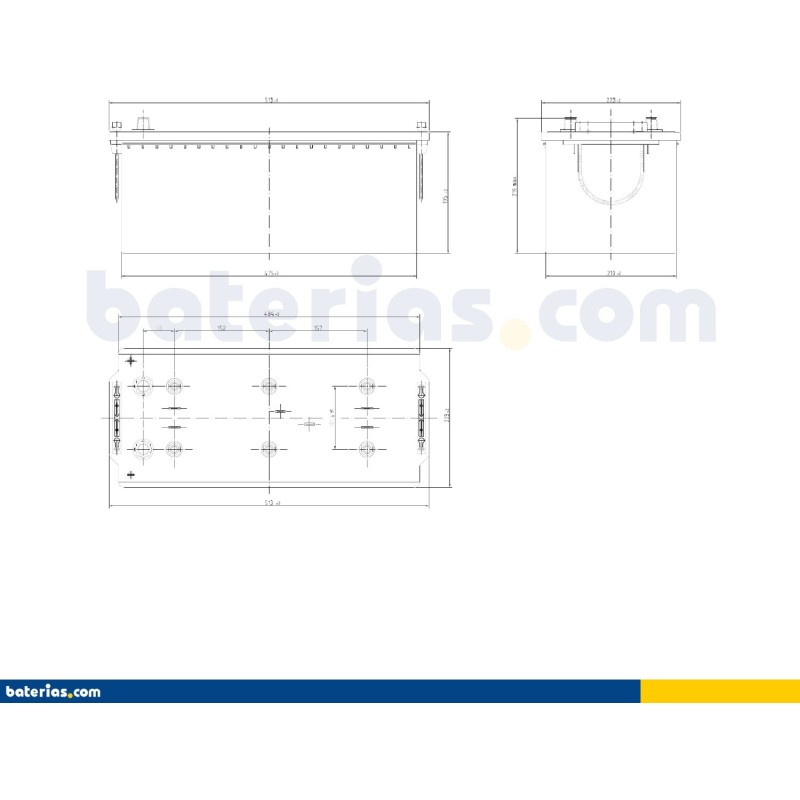 Batteria nautica Exide ES1600 12V 140Ah GEL - 2