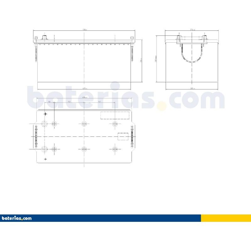 Batteria nautica Exide ES2400 12V 210Ah GEL - 2