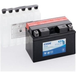 Motorcycle battery Exide ET12A-BS 12V 10Ah 130A AGM | baterias.com