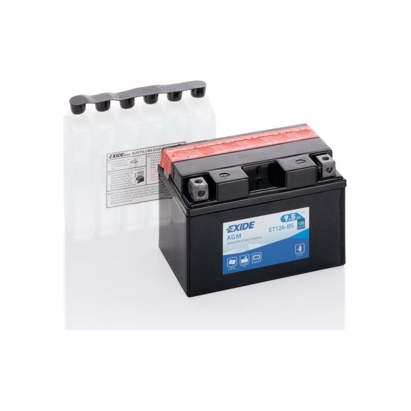Batteria moto Exide ET12A-BS 12V 10Ah 130A AGM - 1
