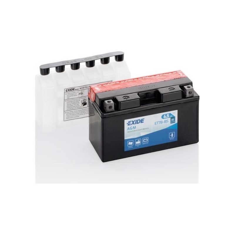 Batteria moto Exide ET7B-BS 12V 7Ah 85A AGM - 1