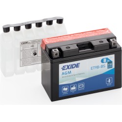 Batteria moto Exide ET9B-BS 12V 8Ah 110A AGM - 2