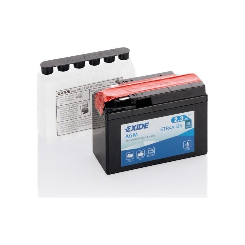 Batteria moto Exide ETR4A-BS 12V 2Ah 35A AGM - 1
