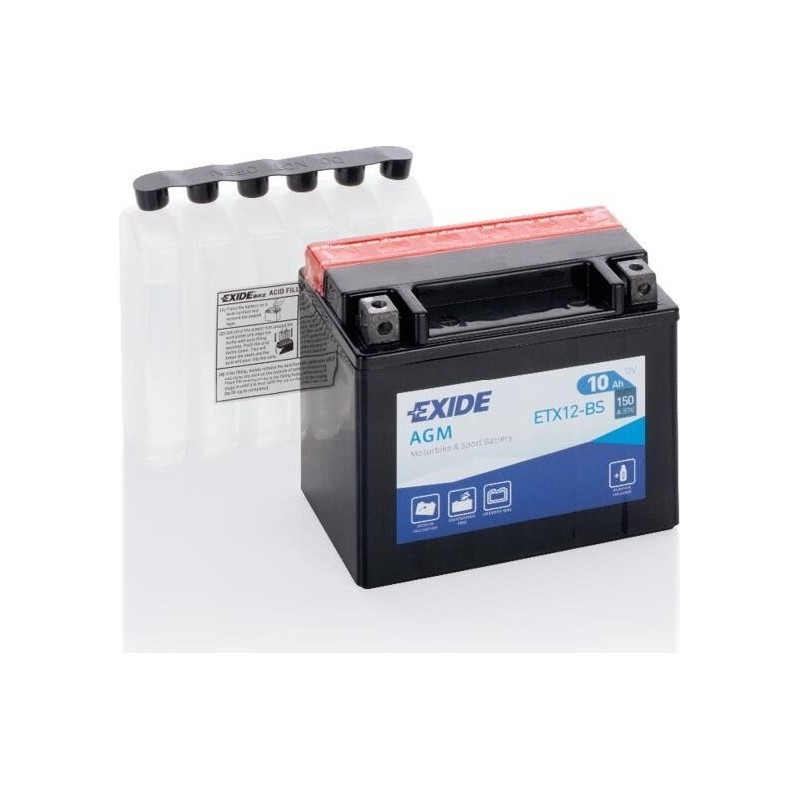 Batteria moto Exide ETX12-BS 12V 10Ah 150A AGM - 1