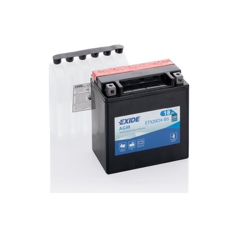 Motorcycle battery Exide ETX20CH-BS 12V 18Ah 230A AGM - 1