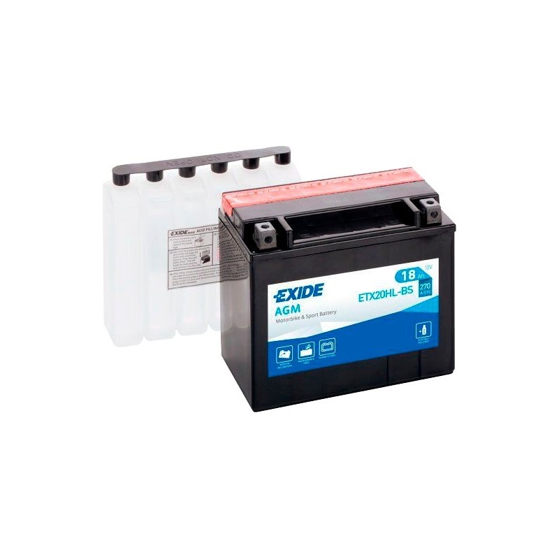 Motorcycle battery Exide ETX20HL-BS 12V 18Ah 270A AGM – image 2
