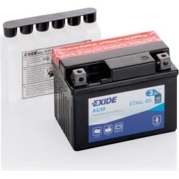 Batteria moto Exide ETX4L-BS 12V 3Ah 50A AGM - 1