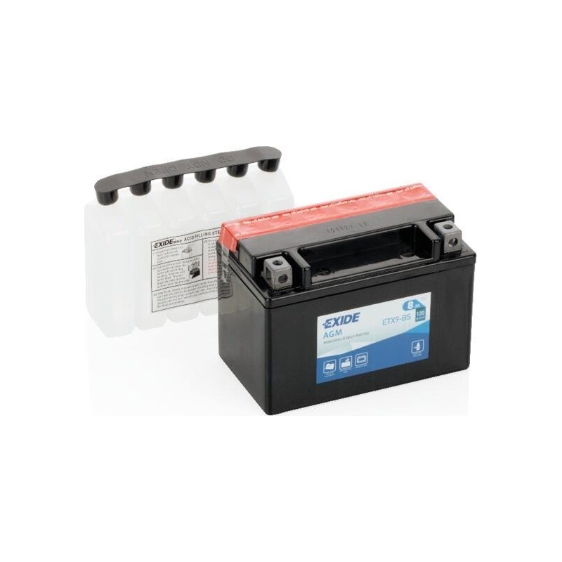 Batteria moto Exide ETX9-BS 12V 8Ah 120A AGM - 1