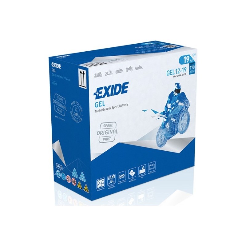 Motorcycle battery Exide GEL12-19 12V 19Ah 170A GEL – image 3