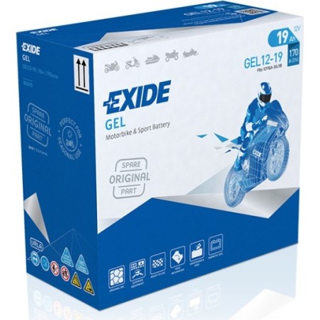 Motorcycle battery Exide GEL12-19 12V 19Ah 170A GEL – image 3