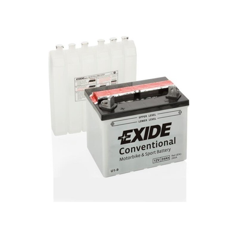 Bateria de mota Exide U1-9 12V 24Ah 240A - 1
