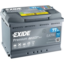 Car battery Exide EA770 12V 77Ah 760A | baterias.com