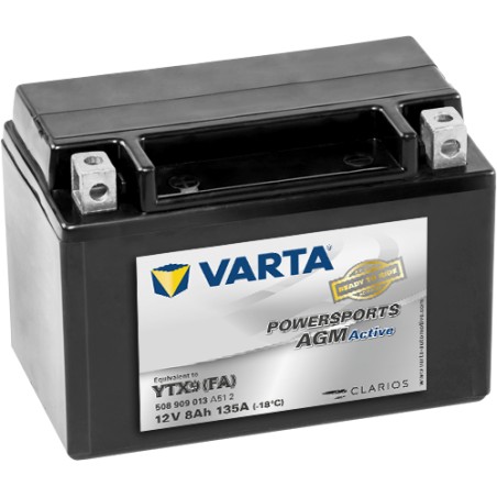 Motorcycle battery Varta YTX9(FA) (508909013) 12V 8Ah 135A AGM – image 2