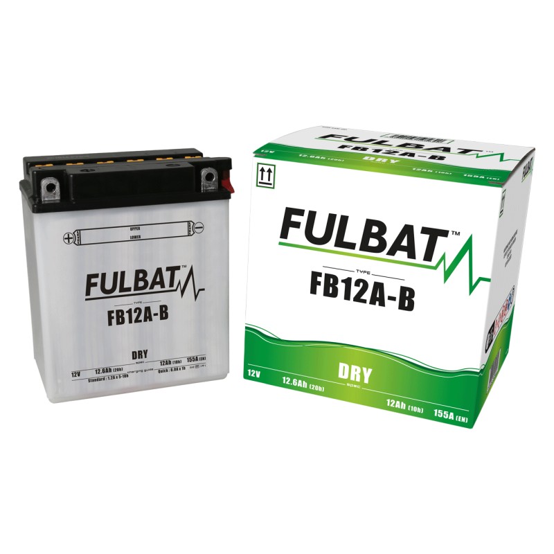 Batería de moto Fulbat FB12A-B 12V 12.6Ah 155A | baterias.com