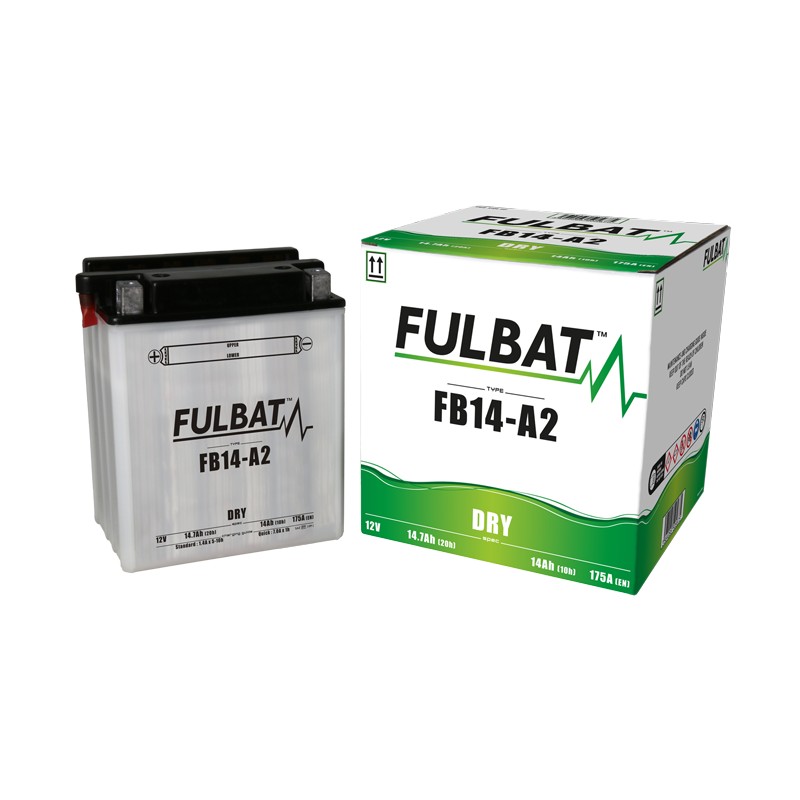 Motorradbatterie Fulbat FB14-A2 12V 14.7Ah 175A | baterias.com