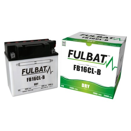 Bateria de mota Fulbat FB16CL-B 12V 20Ah 240A | baterias.com