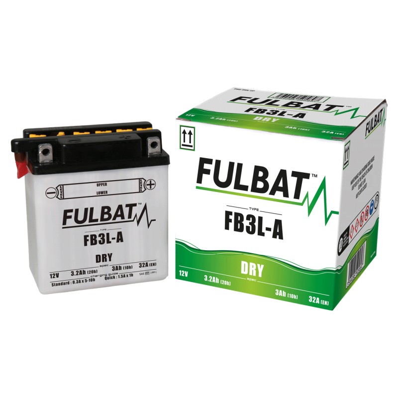 Bateria de mota Fulbat FB3L-A 12V 3.2Ah 32A | baterias.com