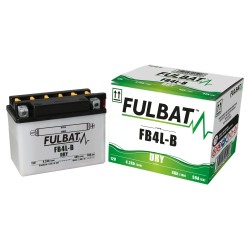 Motorcycle battery Fulbat FB4L-B 12V 4.2Ah 56A | baterias.com