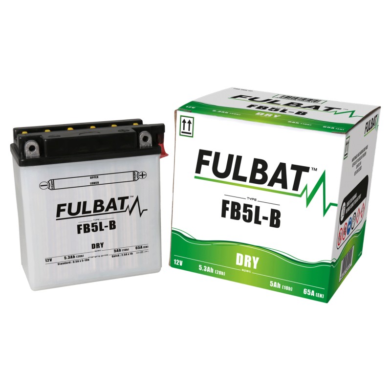 Motorcycle battery Fulbat FB5L-B 12V 5.3Ah 65A | baterias.com