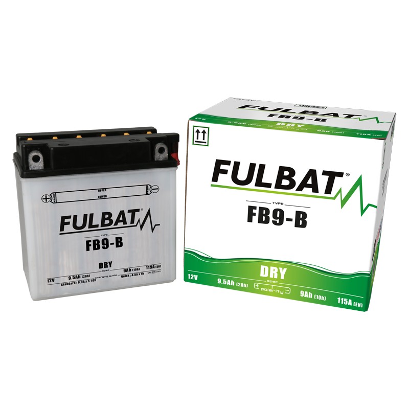 Motorcycle battery Fulbat FB9-B 12V 9.5Ah 115A | baterias.com