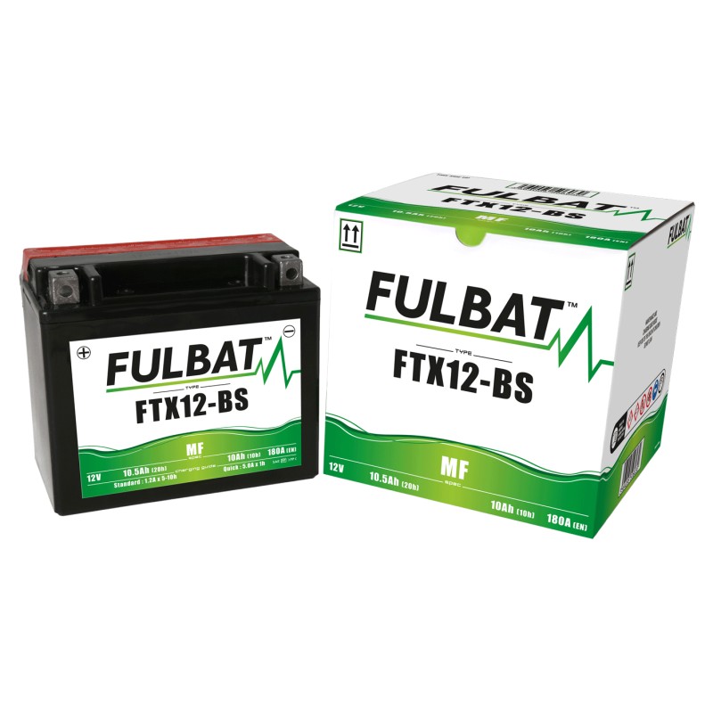 Batteria moto Fulbat FTX12-BS 12V 10.5Ah 180A AGM | baterias.com