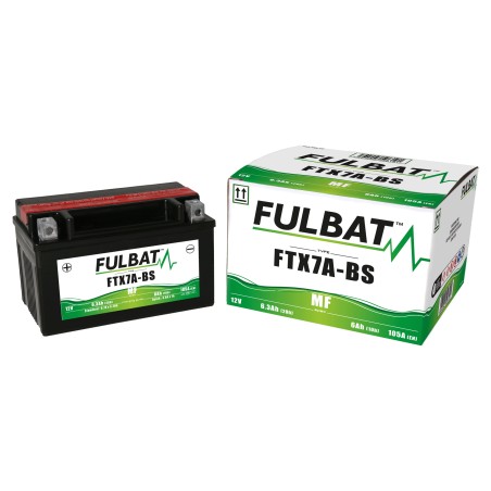Bateria de mota Fulbat FTX7A-BS 12V 6.3Ah 105A AGM | baterias.com