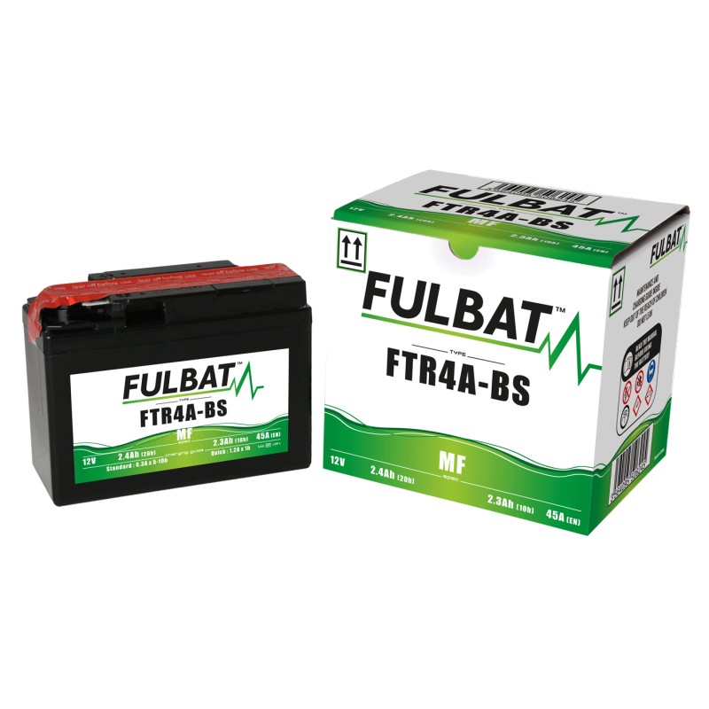 Motorradbatterie Fulbat FTR4A-BS 12V 2.4Ah 45A AGM | baterias.com