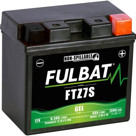 Batteria moto Fulbat FTZ7S GEL 12V 6.3Ah 130A GEL | baterias.com