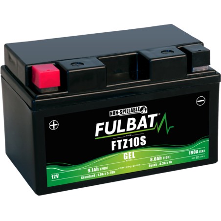 Motorcycle battery Fulbat FTZ10S GEL 12V 9.1Ah 190A GEL – image 2