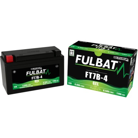 Batteria moto Fulbat FT7B-4 GEL 12V 6.8Ah 110A GEL | baterias.com