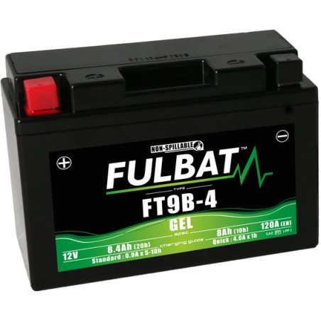 Batterie moto Fulbat FT9B-4 GEL 12V 8.4Ah 120A GEL | baterias.com