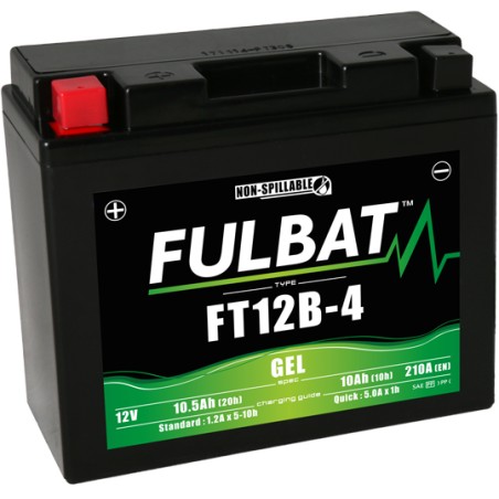 Motorcycle battery Fulbat FT12B-4 GEL 12V 10.5Ah 210A GEL