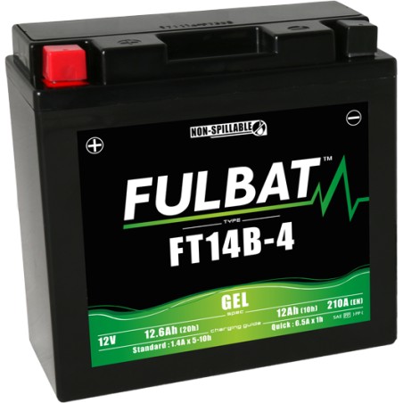 Motorcycle battery Fulbat FT14B-4 GEL 12V 12.6Ah 210A GEL
