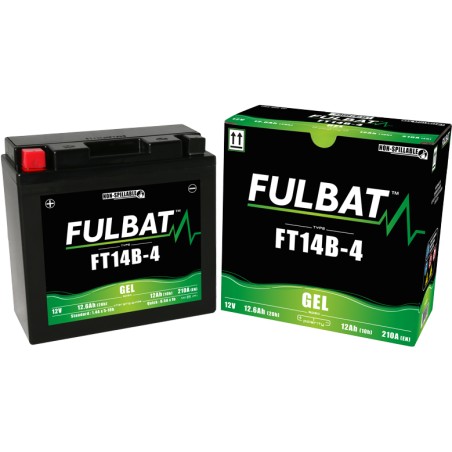 Motorradbatterie Fulbat FT14B-4 GEL 12V 12.6Ah 210A GEL