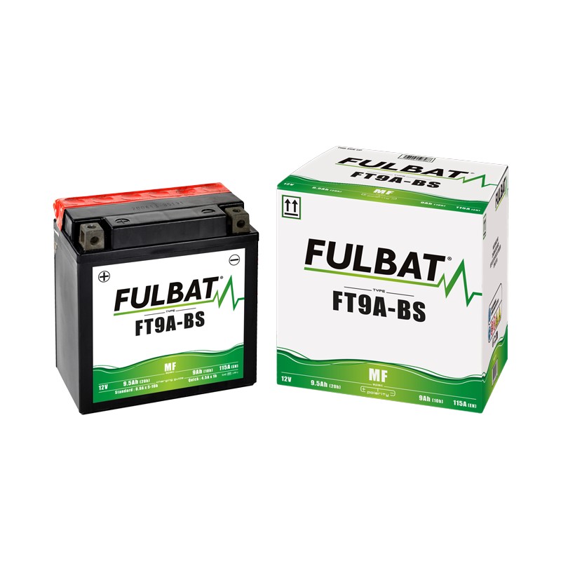 Batteria moto Fulbat FT9A-BS 12V 9.5Ah 115A AGM | baterias.com