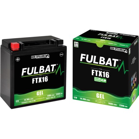 Motorcycle battery Fulbat FTX16 GEL 12V 14.7Ah 230A GEL – image 2