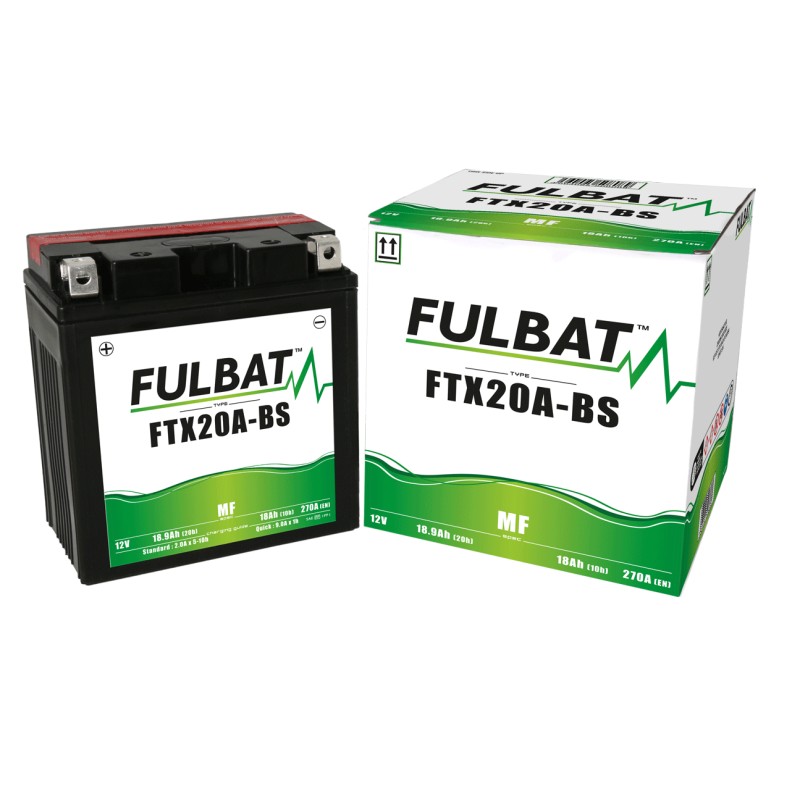 Motorcycle battery Fulbat FTX20A-BS 12V 18.9Ah 270A AGM