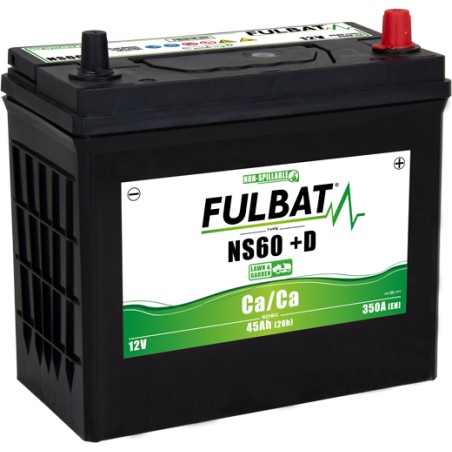 Batería de cortacésped Fulbat NS60 +D 12V 45Ah 350A