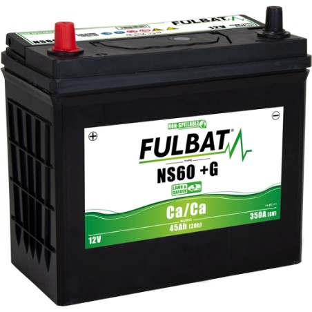Lawnmower battery Fulbat NS60 +G 12V 45Ah 350A | baterias.com