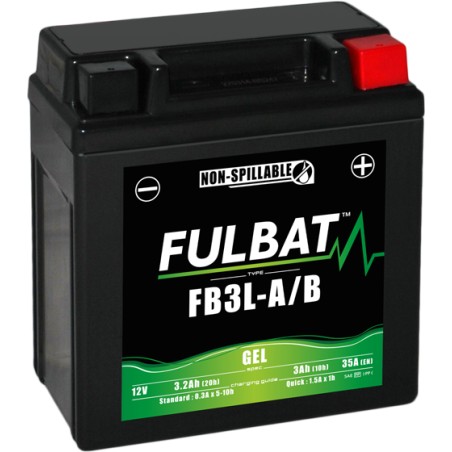 Batteria moto Fulbat FB3L-A/B GEL 12V 3.2Ah 35A GEL