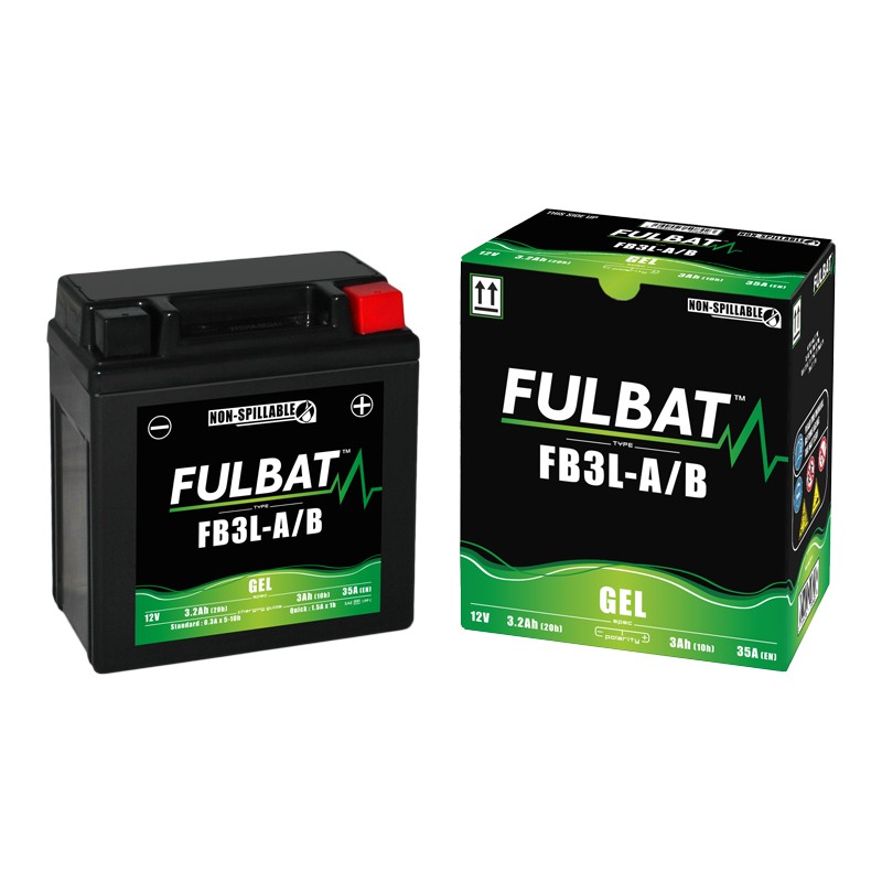 Motorcycle battery Fulbat FB3L-A/B GEL 12V 3.2Ah 35A GEL