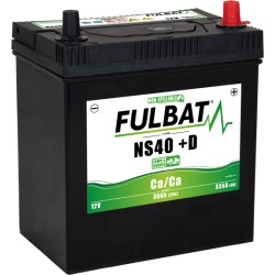 Lawnmower battery Fulbat NS40 +D 12V 36Ah 335A | baterias.com