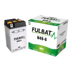 Motorcycle battery Fulbat B49-6 6V 8.4Ah 80A | baterias.com
